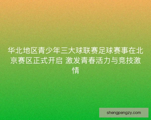 华北地区青少年三大球联赛足球赛事在北京赛区正式开启 激发青春活力与竞技激情